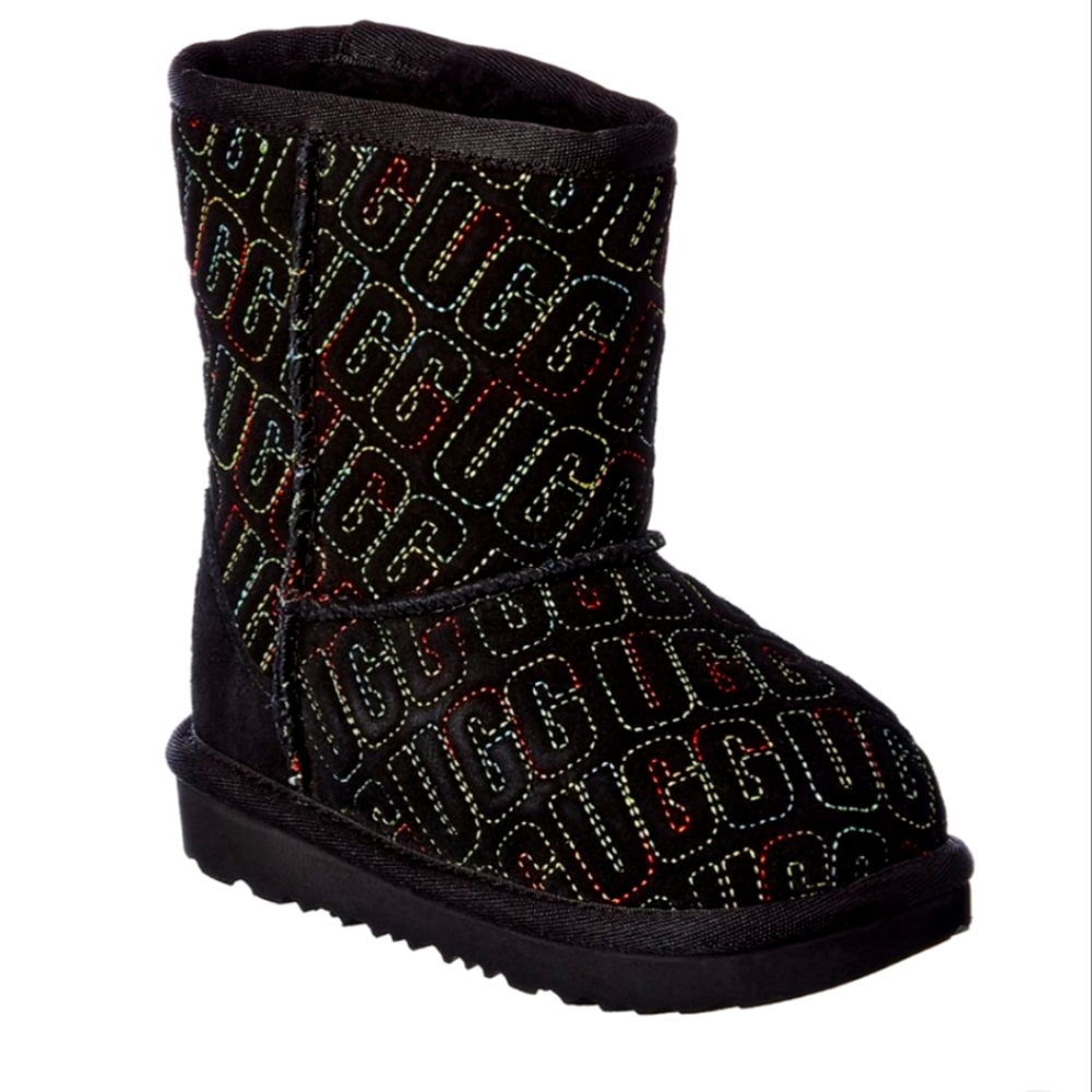UGG Classic II Graphic Stitch Suede Boot Size 9 kids - Picture 2 of 11